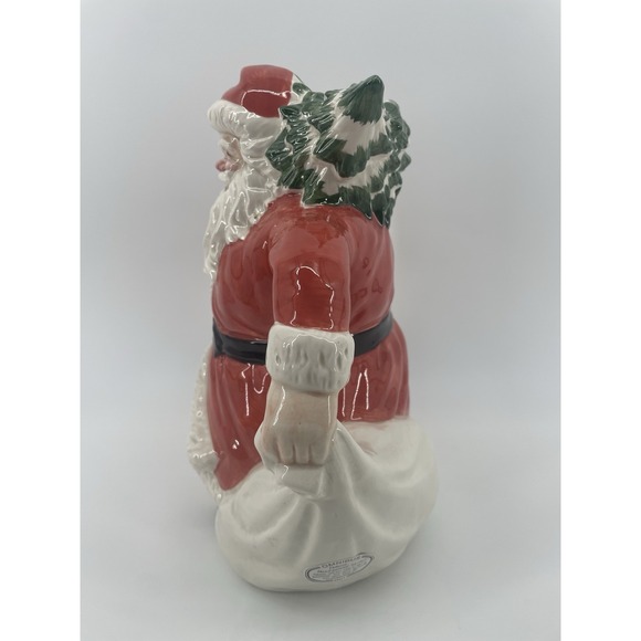 VTG 1989 OCI Omnibus Fitz & Floyd German Santa Claus 2 Qt Pitcher Christmas